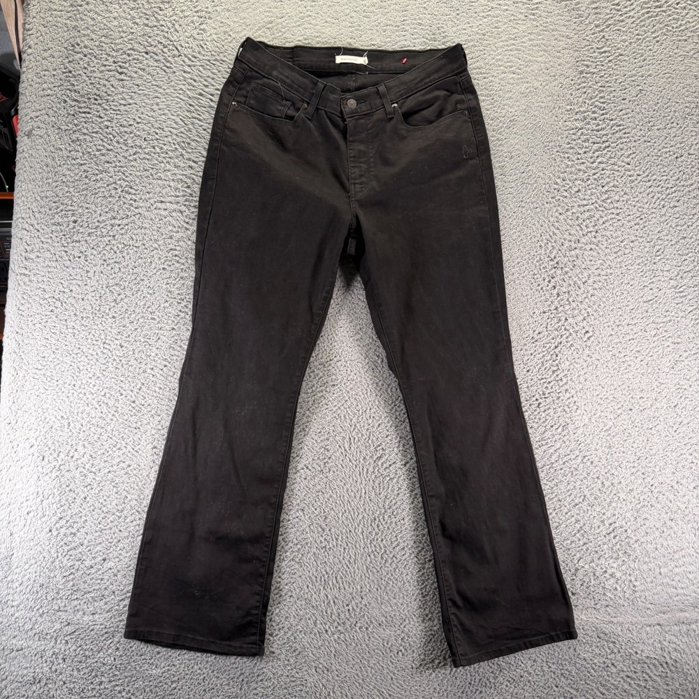Levi's Jeans Womens 12 Black Cotton Denim Bootcut Classic Fit Travel Workwear
